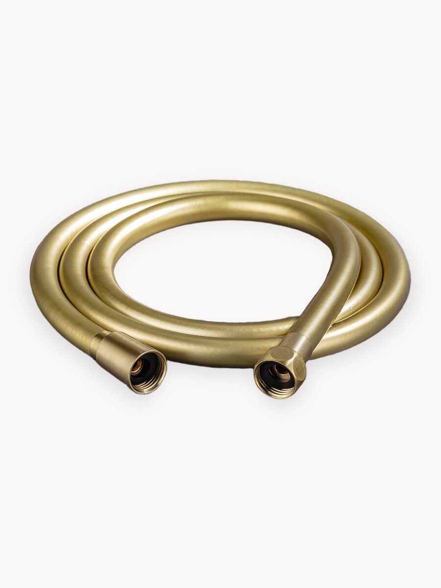 ESKO. Шланг для душа армированный усиленный/ 1,6 метра /душевой/лейка вращается без перекручиваний/золотой