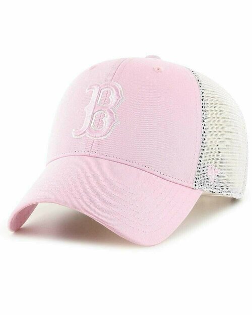 Бейсболка 47 Brand Бейсболка летнаяя с сеткой 47 Brand FLAGSHIP MVP Boston Red Sox Petal Pink, размер os, белый, розовый