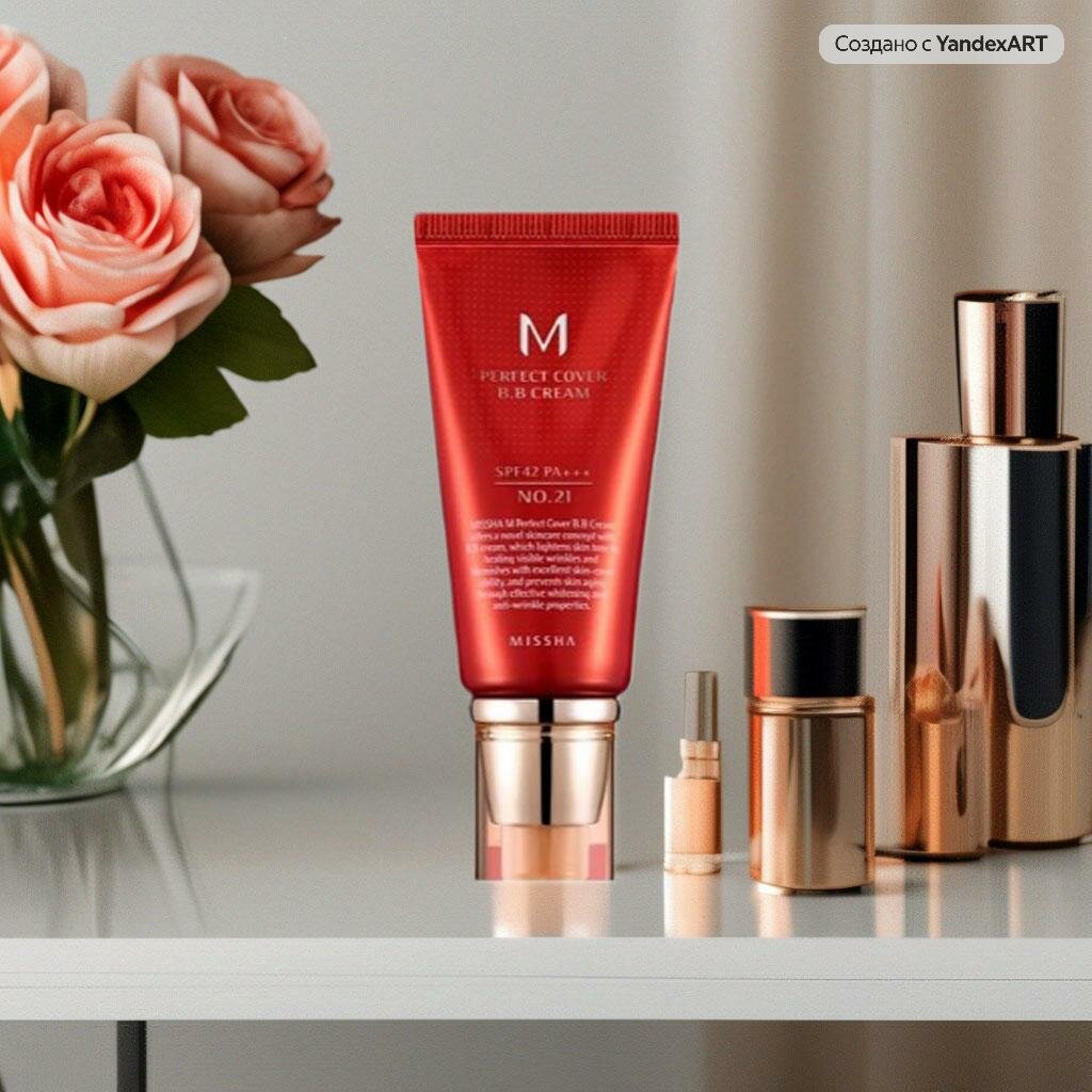 Тональный BB крем MISSHA М Perfect Cover "Идеальное покрытие" SPF42/PA+++ тон 21, 50 мл