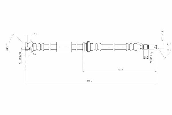 Zekkert Шланг тормозной передний левый Nissan Cabstar (F24_) 06- NT400 Cabstar (F24M) 14-
