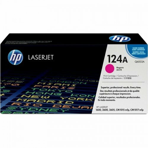 Картридж HP (Старый дизайн) 124A для Color LaserJet 1600, 2600n, 2605 пурпурный (2 000 стр.)