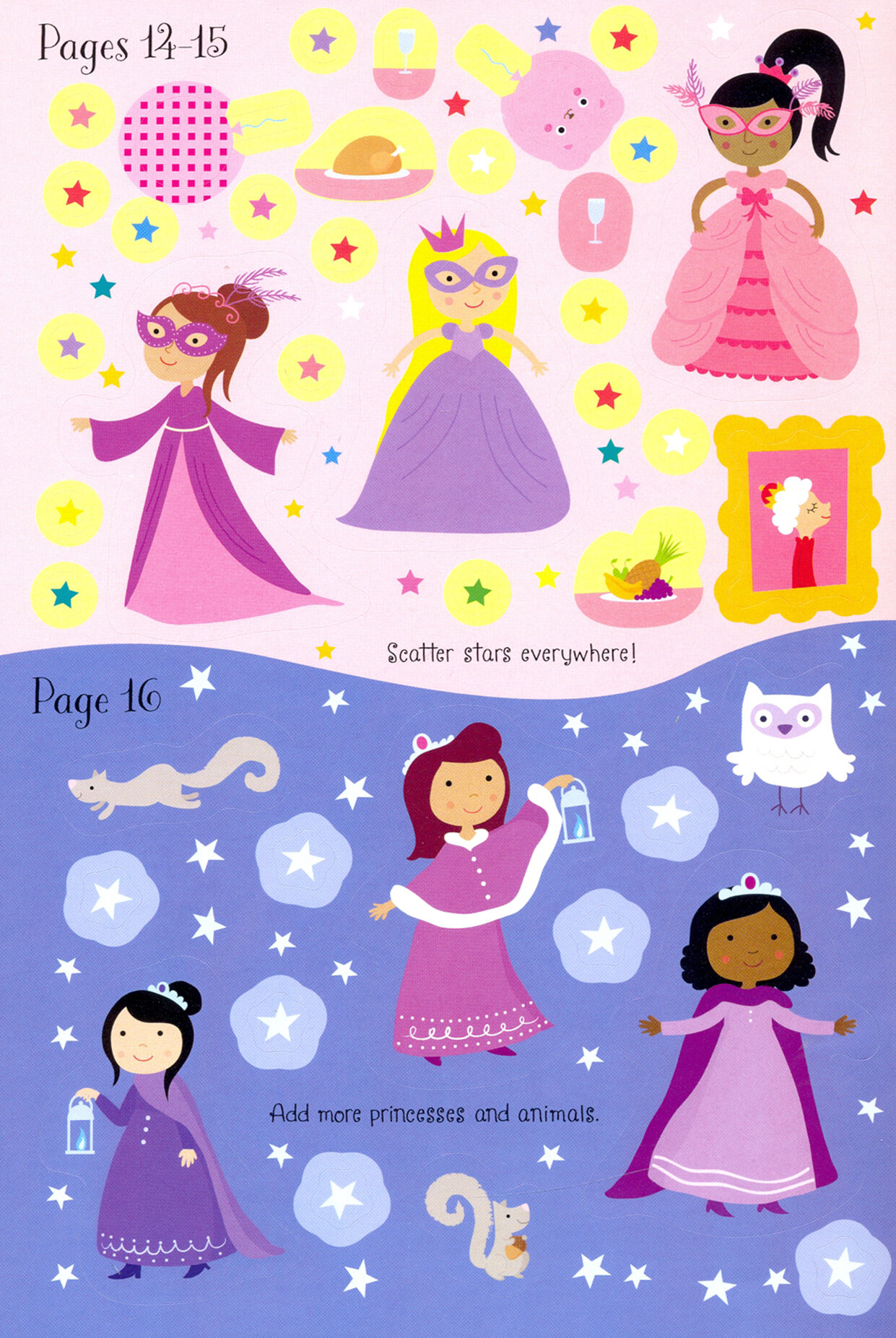 Sparkly Princesses. Sticker Book - фото №3