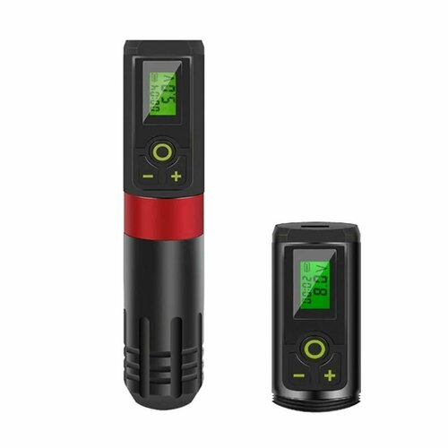 Беспроводная машинка для тату и перманентного макияжа в кейсе Yilong X5 Pen x 2 Power Red красный, red