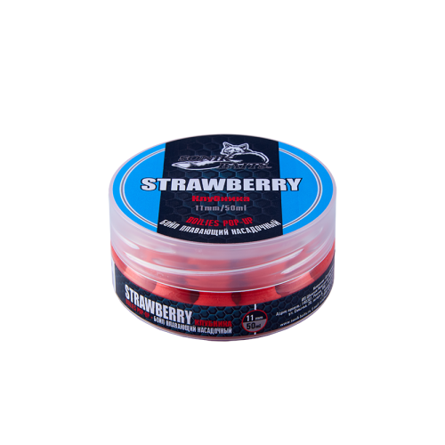 pop up rhino baits 10 mm strawberry клубника красный флюро банка 40 грамм Бойлы Насадочные Плавающие Sonik Baits Strawberry Fluo Pop-Ups 10 Мм 50Мл (Клубника)