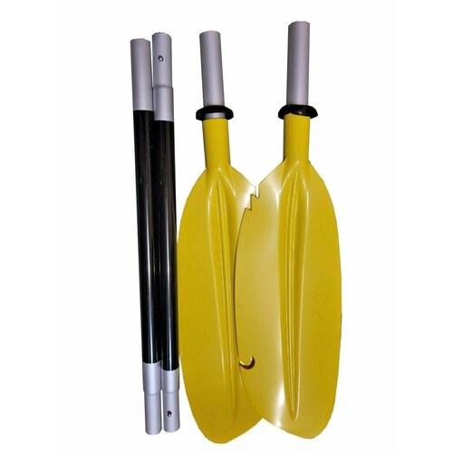 Весло для байдарки или каяка Sapper, 4 секции, 220 см желтое