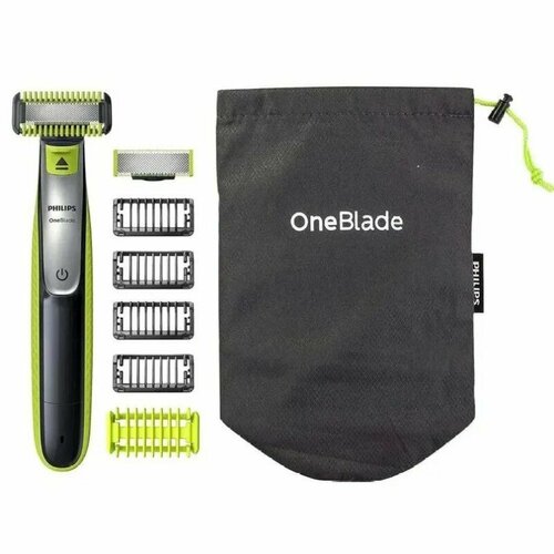 Триммер для бороды и усов Philips OneBlade QP263030 BlackGreen 724700₽