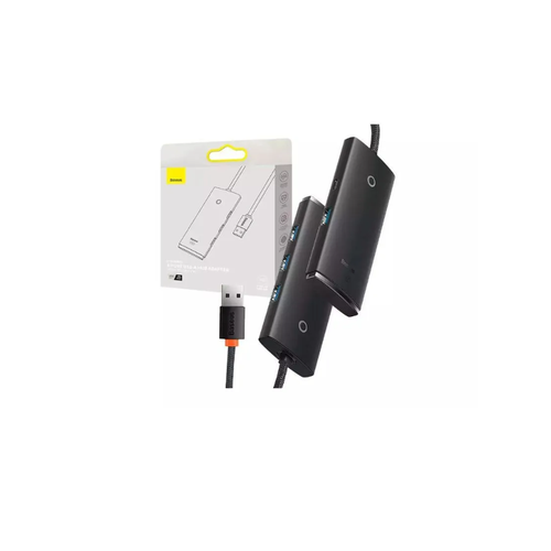 Хаб Baseus Lite Series 4-Port USB-A HUB Adapter USB-A to USB 304 25cm Black WKQX080001 189500₽