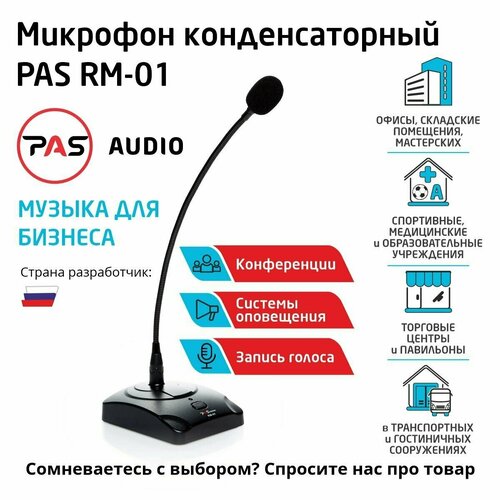 Настольный конденсаторный микрофон PASystem RM-01 609200₽