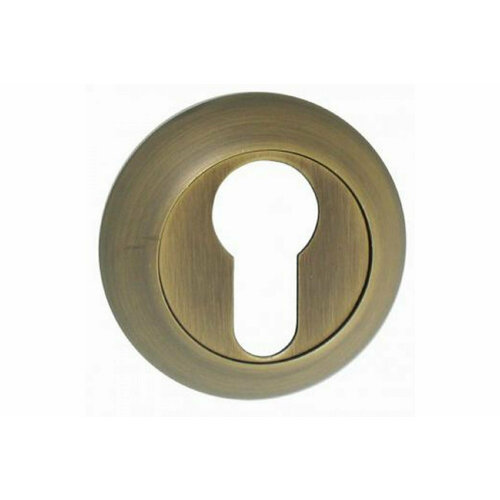 Накладка дверная под цилиндр на круглом основании Vilardi MAB Античная матовая бронза, комплект