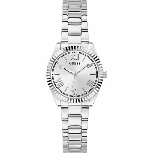 фото Наручные часы guess dress, серебристый