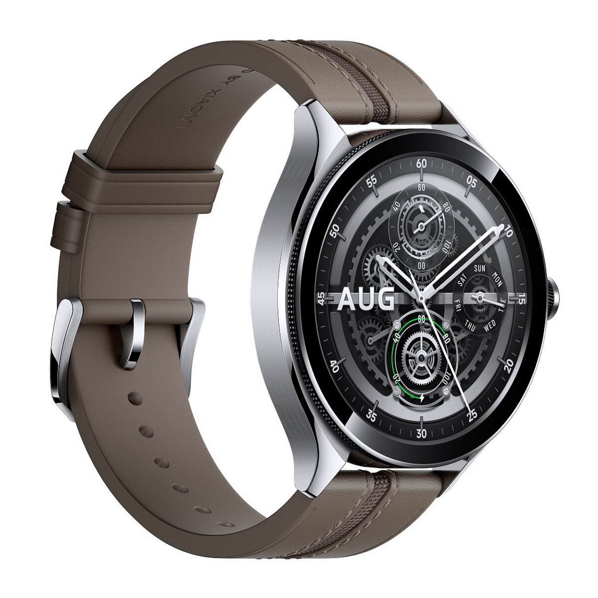 Смарт-часы Xiaomi Watch 2 Pro Silver Case with Brown Leather Strap