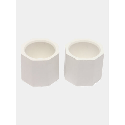 Гипсовый подсвечник мини набор 2 штуки Цвет Молочный 823₽