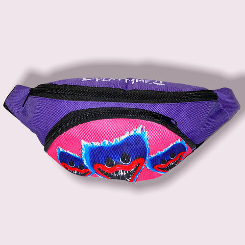 фото Сумка поясная poppy, розовый, синий