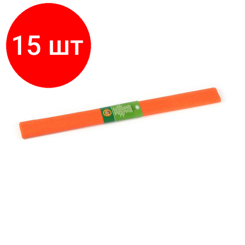 Комплект 15 штук, Бумага цветная крепир в рул 9755 KOH-I-NOOR 2000х500мм т-оранж 9755012001PM