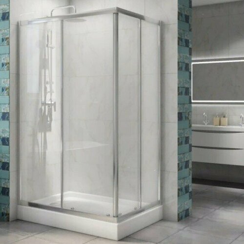 душевой уголок 120x100 см belbagno acqua ah 1 120 100 c cr прозрачное Душевой уголок BelBagno DUE-AH-2-120/80-C-Cr 120х80 стекло Прозрачное