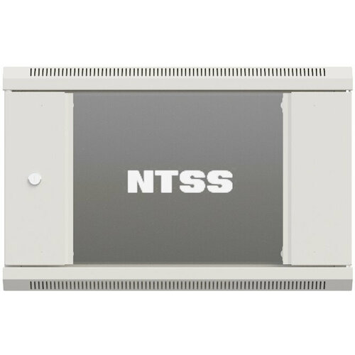 Шкаф коммутационный NTSS Премиум (NTSS-W18U6060GS-2) настенный 18U 600x600мм пер. дв. стекл 60кг серый 515мм 34кг 220град. 900мм IP20 сталь