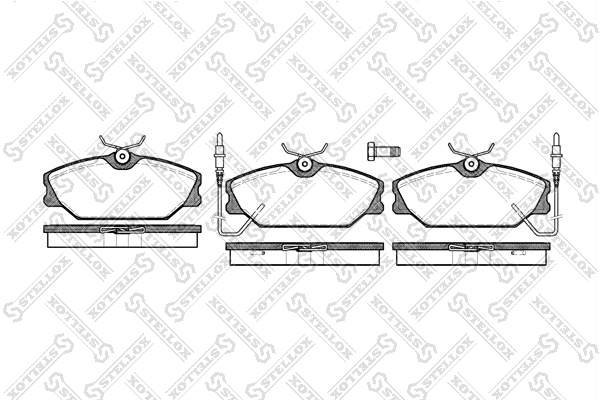 Колодки диск. п. с антискр. пл. Renault перед Stellox 219 002B-SX