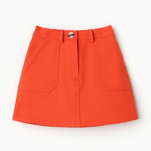 Юбка Kaftan, размер 134/140, оранжевый юбка джинсовая для девочек рост 140 см цвет коралловый