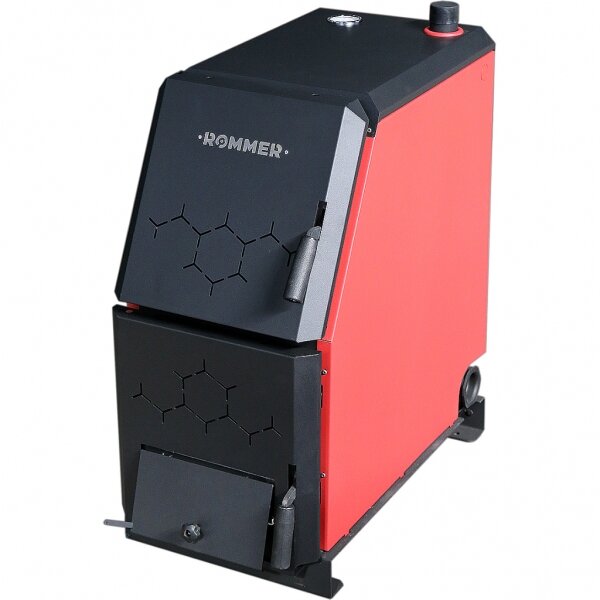 Котел твердотопливный 16 кВт с возможностью установки ТЭНа ROMMER RSB-1110-000016
