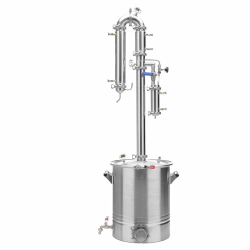 Самогонный аппарат колонна Русич с узлом отбора 2в1 на 35 литров