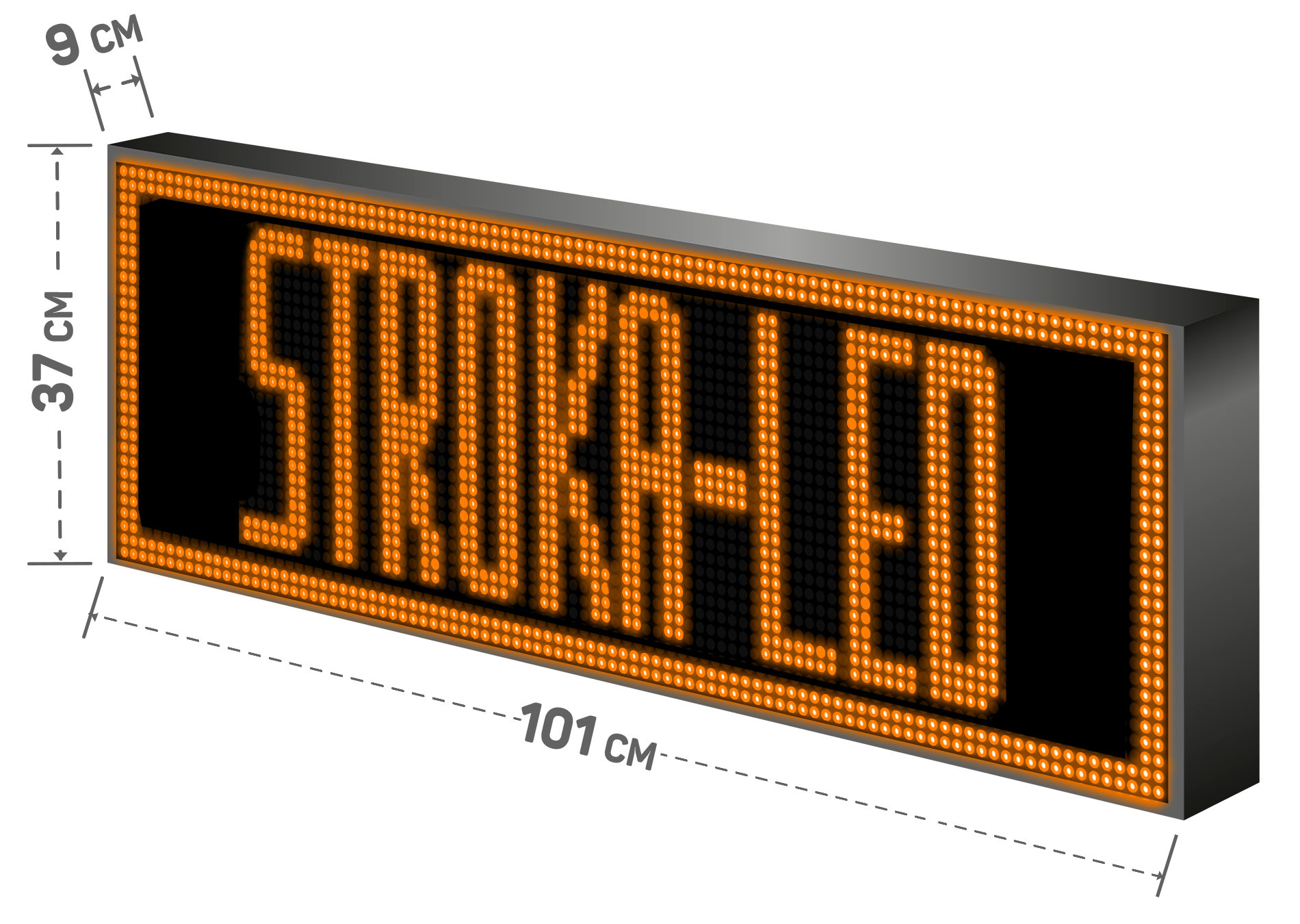 Бегущая строка/ Led /рекламная вывеска/ панель/101х37см