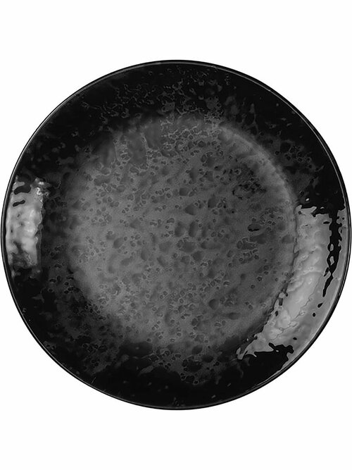 Тарелка мелкая Nanocream Black круглая, 25 см