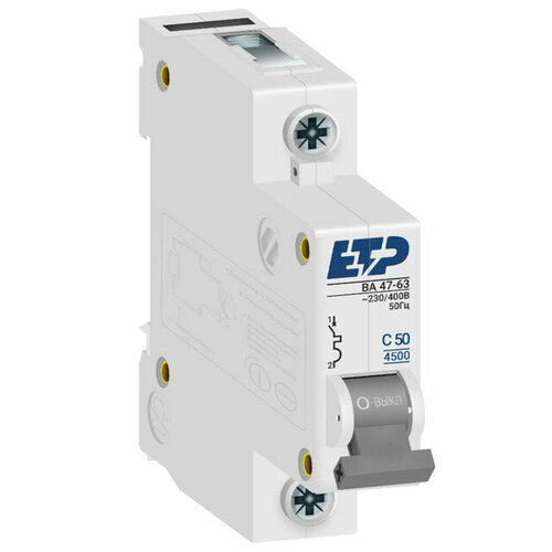 Выключатель автоматический ETP 1P 50А тип C 45 кА 690₽