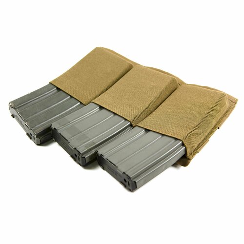 Подсумок Blue Force Gear Mag Pouch Ten-Speed Triple M4 coyote brown krydex for mp5 mp7 kriss triple magazine pouch tactical modular molle triple open top smg mag pouch carrier for airsoft hunting