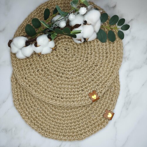 Эко набор 2 штуки подставки салфетки Джут 31 см ручная работа 399₽