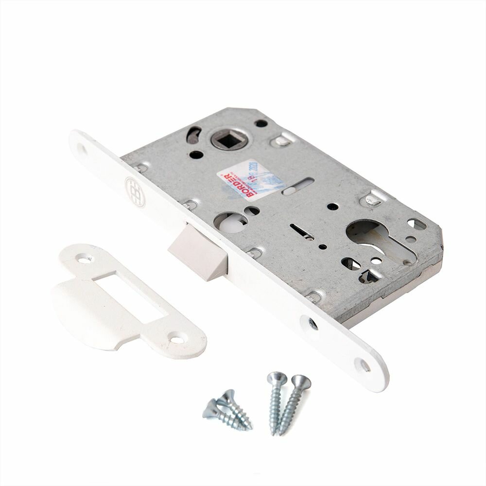 фото Защелка межкомнатная под цилиндр Border Room белая