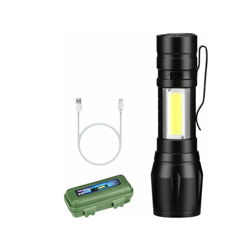 фото Фонарь ручной светодиодный с фокусировкой, компактный и сверхъяркий usb charger