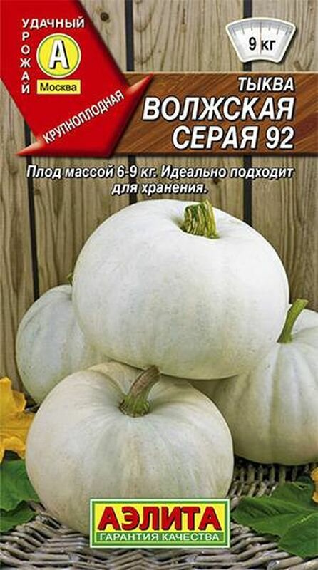 Семена Тыква Волжская серая 92 Ср. (Аэлита) 2г