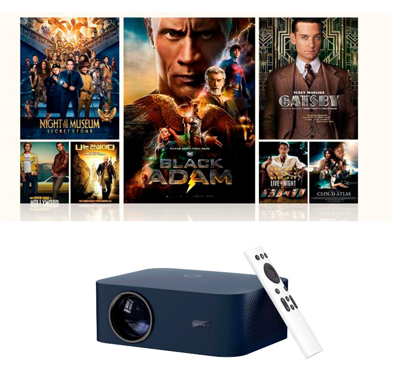 Портативный проектор Wanbo Projector X2 Max (Android 9.0, 1080P, 1+8G, EU, синий)