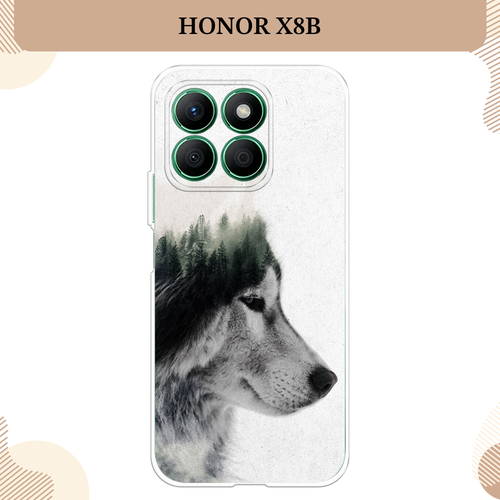 Силиконовый чехол Волк лес на Honor X8B / Хонор X8B силиконовый чехол на honor x8b хонор x8b волк выходит из ночи