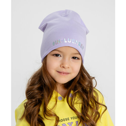 фото Шапка бини button blue, размер 56, фиолетовый