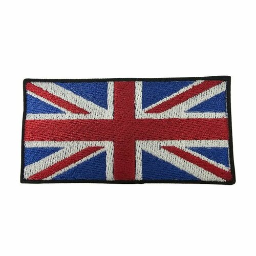 нашивка шеврон патч флаг доминики размер 90х45 мм Нашивка шеврон патч, Флаг Великобритании , размер 90х45 мм
