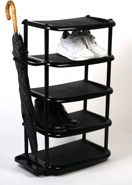 Этажерка для обуви , большая , 5 полок, 48х31х83 см, черная , DD Style