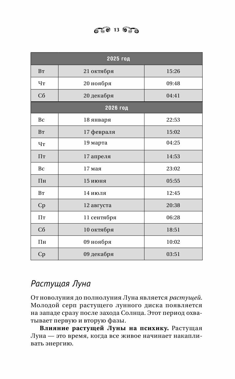 Сила Луны. Описание каждого лунного дня. Советы, предостережения, ритуалы. Лунный календарь до 2050 года - фото №15
