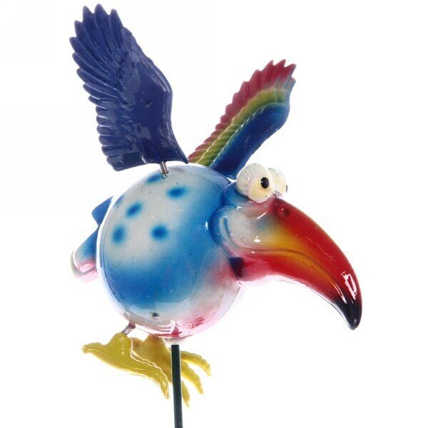 Фигура на спице «Птица счастья» 14*40см для отпугивания птиц