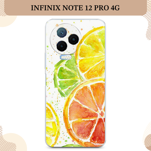 Силиконовый чехол Цитрусовые на Infinix Note 12 Pro 4G/Note 12 2023 / Инфиникс Нот 12 Про 4G/Нот 12 2023 гидрогелевая противоударная защитная пленка для infinix note 12 pro 4g note 12 2023 инфиникс нот 12 про 4g нот 12 2023