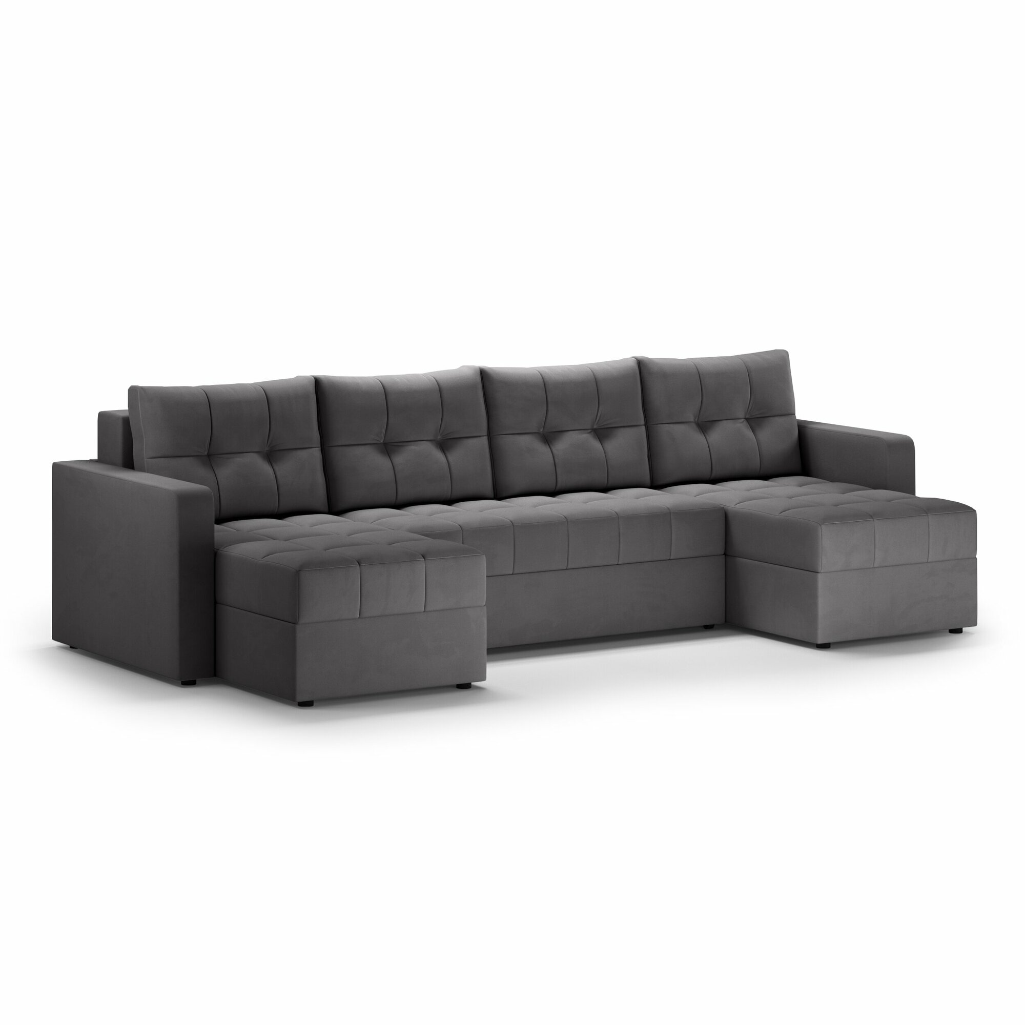 П-образный диван ART-102 Темно-серый
