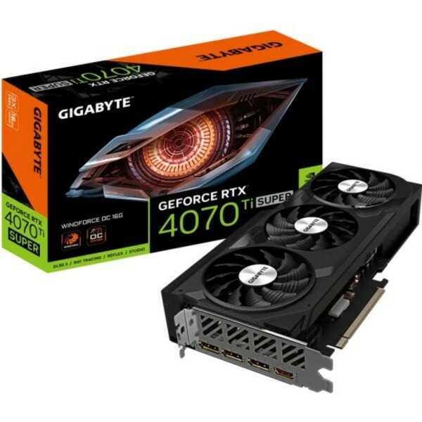 Gigabyte RTX 4070 Ti Super Windforce OC 16G 2625MHz PCI-E 4.0 16384Mb 21000MHz 256-bit HDMI 3xDP GV-N407TSWF3OC-16GD