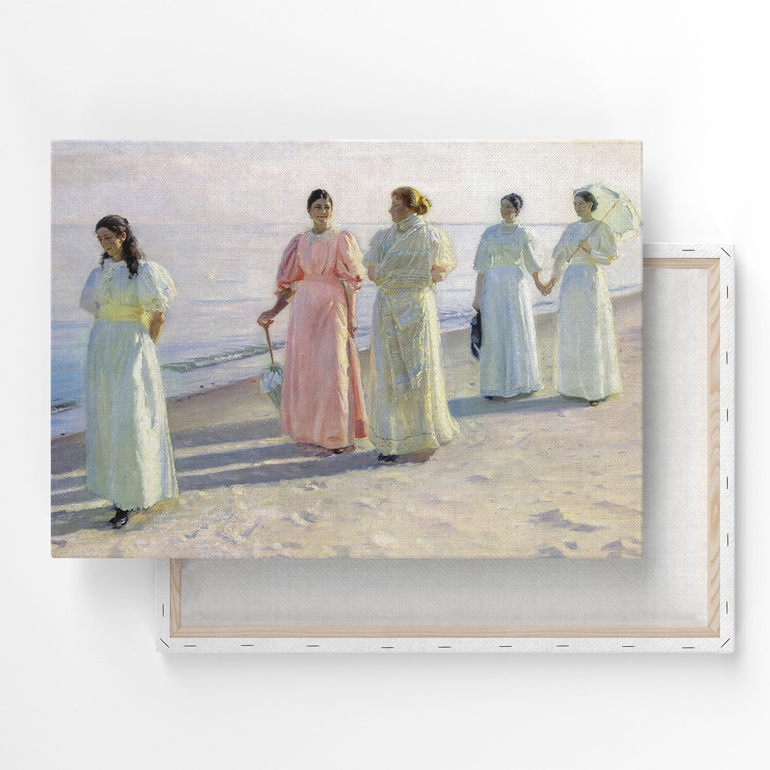 Картина на холсте, репродукция / Микаэль Анкер - A stroll on the beach / Размер 30 x 40 см