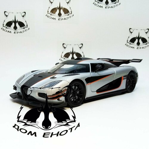 фото Машинка koenigsegg one1 металлическая модель 1:24 кёнигсегг one:1 суперкар серый дом енота