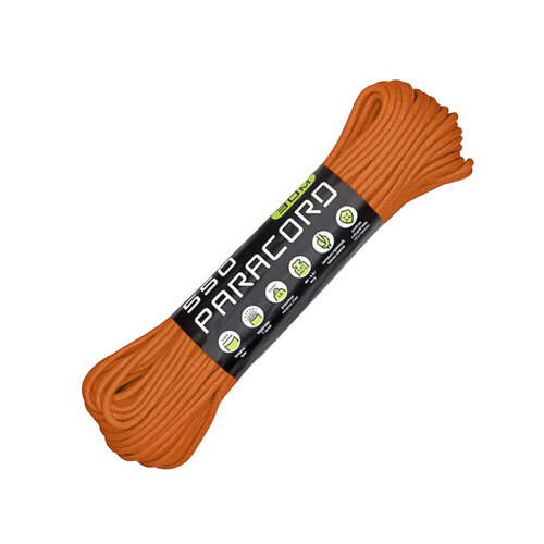 фото Веревка паракорд cord 550 нейлон оранжевый 30 м [30 м. / ]