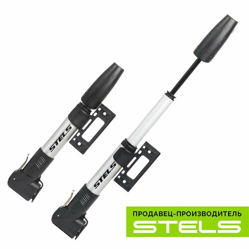 Ручной велонасос STELS HP-11 сталь серебристый 74600₽