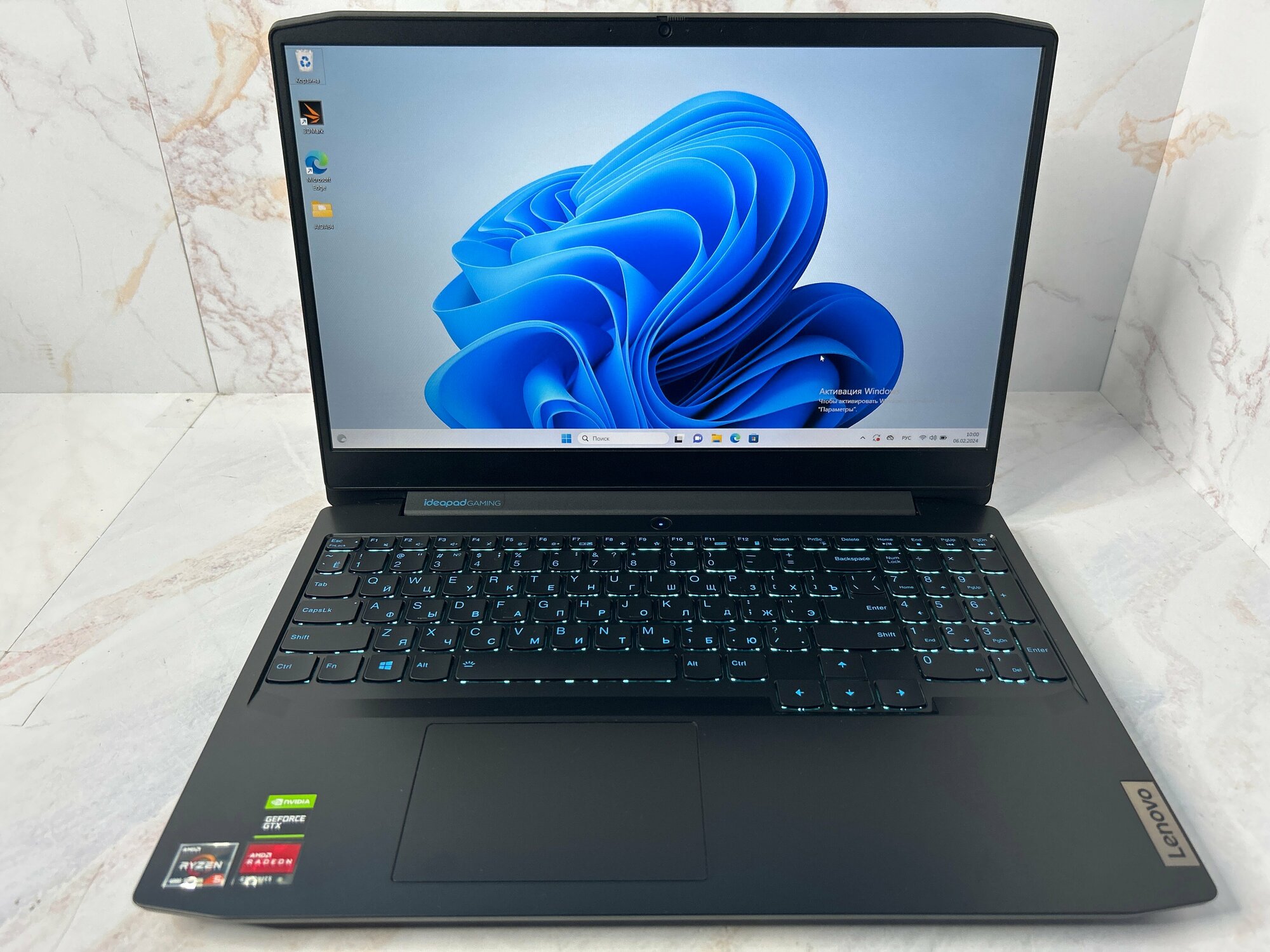 Ноутбук Lenovo Ideapad Gaming 3-15ARH05. Конфигурация: AMD Ryzen 5 4600H 3.0 ГГц/8 ГБ DDR4/SSD 256ГБ/NVIDIA GeForce GTX 1650 - 4 ГБ/Windows 11 Домашняя /15.6 "; 1920х1080; IPS/B1