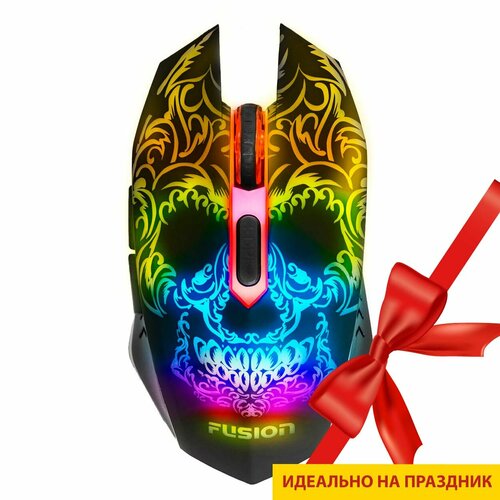 Мышь игровая компьютерная FUSION GM-306 оптическая с подсветкой USB мышь с высокоточным оптическим сенсором 34200₽