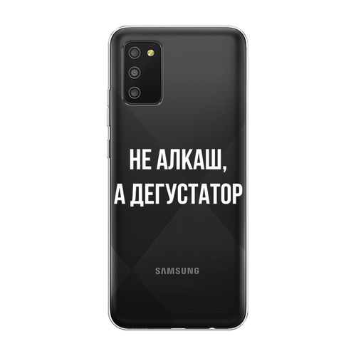 Силиконовый чехол на Samsung Galaxy A02s / Самсунг Галакси A02s Дегустатор, прозрачный противоударный силиконовый чехол всевидящее око слеза на samsung galaxy a02s самсунг галакси a02s