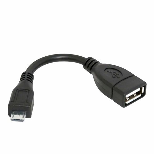 Переходник USB OTG micro USB, для передачи данных, 8 см, черный кабель переходник с usb на microusb otg at6028